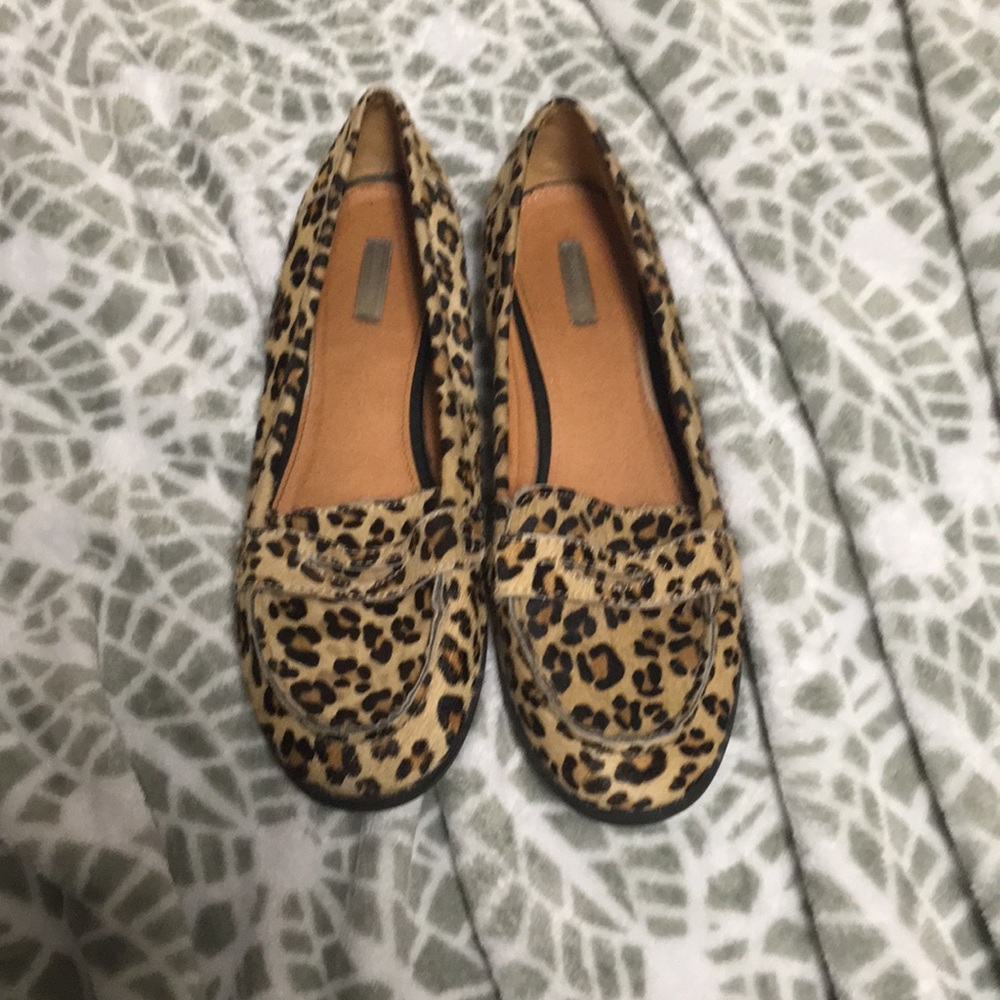 Cheetah print penny loafers